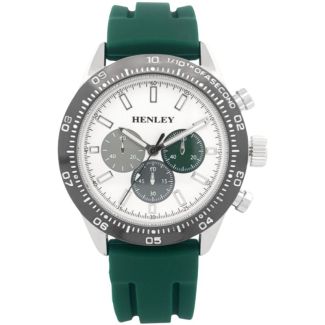 Henley Men's Silicone Sports Watch - Green/White
