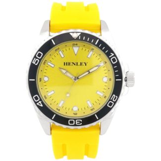 Henley Men's Silicone Sports Watch - Yellow 