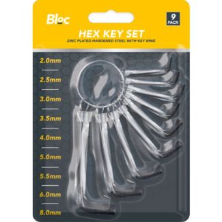 Hex Key Set- 2.0mm - 8.0mm