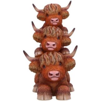 Highland Cow Totem Figurine - 17.5cm