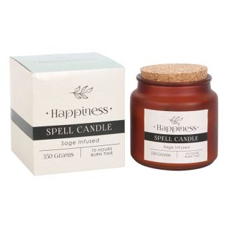 Sage Infused Happiness Spell Candle - 350g 