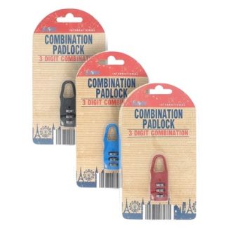 Wholesale Travel Combination Padlock - Assorted