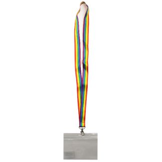 ID Wallet With Lanyard - Rainbow 