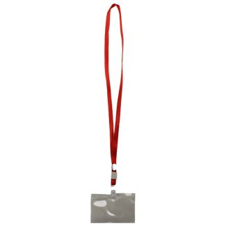 ID Wallet With Lanyard - Red 