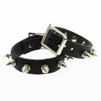 1 Row Spiked Leather Wristband