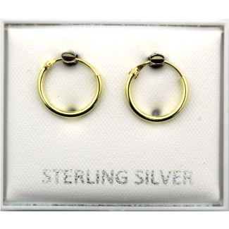 Wholesale Gold Plated Hoop Earrings - 9mm