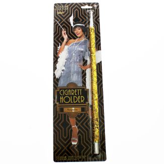 1920's Gold Sequin Cigarette Holder - Fancy Dress