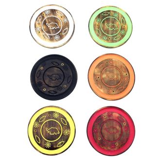 Elephant Wooden Disc Incense Holder