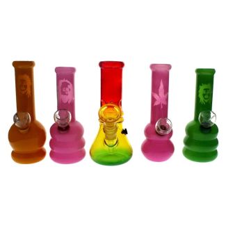 Glass Bong - Assorted Designs - 6 Inch