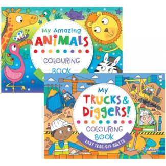 Kids Animals & Transport Colouring Pad - Assorted