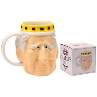 King Charles (III) Head Shaped Ceramic Mug