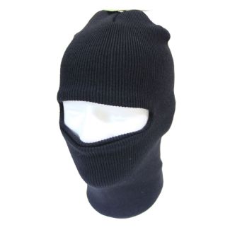 Knitted 1 Hole Balaclava - Black 
