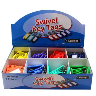 Wholesale Swivel Key Tags - Assorted Colours 