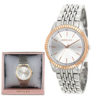 Ladies Henley Metal Bracelet Watch - Silver