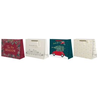 Large Shopper Christmas Gift Bag - Assorted - 27.5x37.2x12cm
