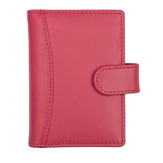 Leather Credit Card Holder RFID Protected - Pink