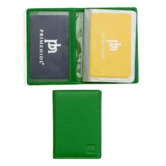 Leather Credit Card Holder RFID Protected - Green
