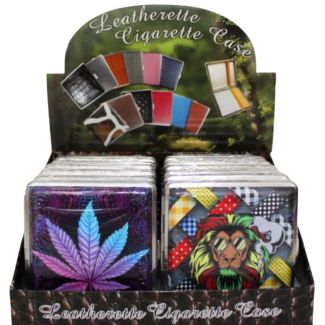 Leatherette Cigs Case - Assorted 
