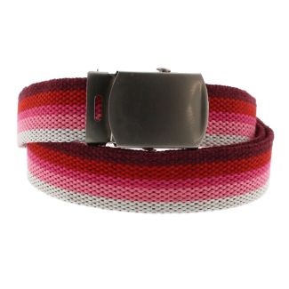 Lesbian Canvas Webbing Belt With Sliding Buckle 