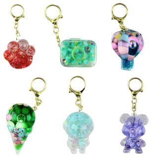 Liquid Acrylic Glitter Keyrings 