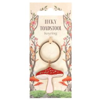 Lucky Toadstool Keyring - Mushroom Themed