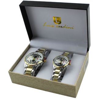 Luis Cardini His & Her Watch Gift Set - Gold/Silver (2510)