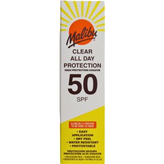 Malibu Clear All Day Protection Spray SPF 50 250ml