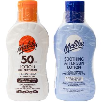 Malibu SPF 50 Lotion & After Sun Lotion Set (2x100ml)