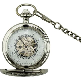 Mechanical Pocket Watch - Silver(2)