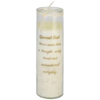 Memorial Candle Jar with Ribbon & Dad Print – Special Dad (20cm)
