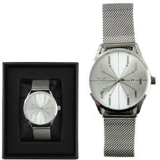 Men's NY London Mesh Bracelet Watch  - Silver