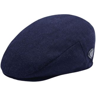 Men's Herringbone Newsboy Flat Hat - Navy (Medium) 