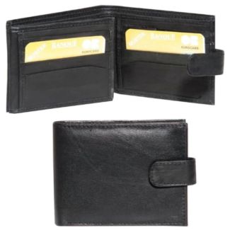 Men's Leather RFID Wallet - Black