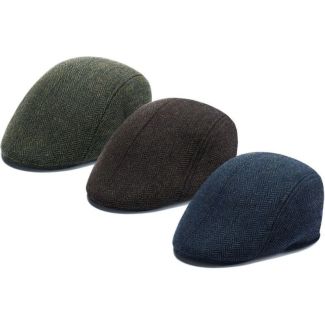 Men's Plain Herringbone Flat Hat