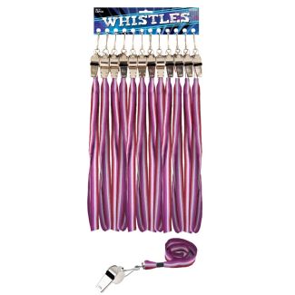 Metal Whistle With Lanyard - Lesbian Pride