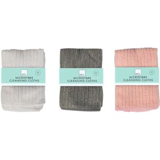 Microfibre Face Cloths - Pack of 3 - Assorted