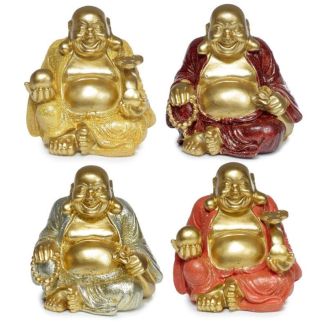 Mini Lucky Glitter Chinese Laughing Buddha 8cm 