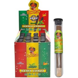 HoneyPuff Mint Hemp Cones With Wood Filter - 24 pack