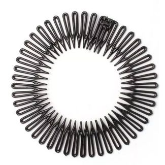 Black Zig Zag Flexi Hair Comb - 12cm