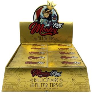 Monkey King Billionaire Filter Tips - Gold (50 Pack)