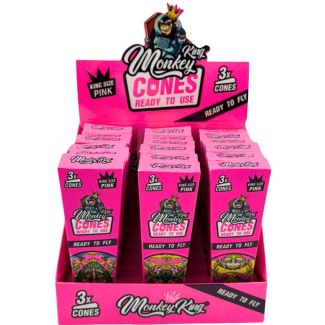 Monkey King King Size Pre-Rolled Cones  - Pink (18 X 3 Cones)