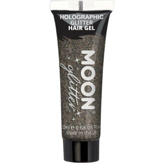 Moon Holographic Glitter Hair Gel - Black