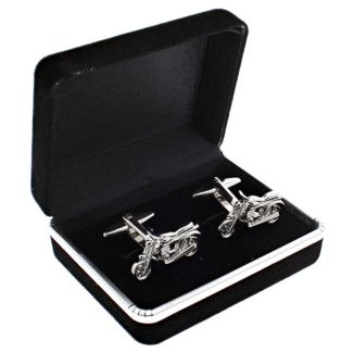 Wholesale Gents Silver Cufflinks - Motorcycle 
