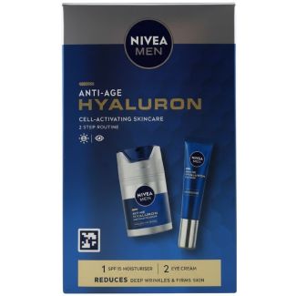 Nivea Men 2pcs Gift Set - Anti Age Hyaluron (Face & Eye Cream)