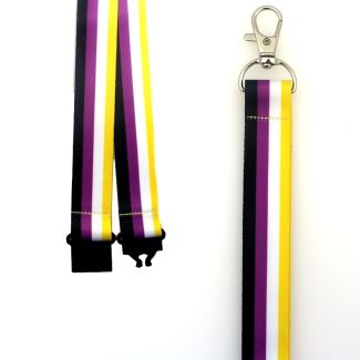Wholesale Non-Binary Colours Design Lanyard with Lobster Claw Closure