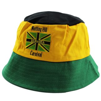 Adults Notting Hill Carnival Jamaica Design Bucket Hat - Medium