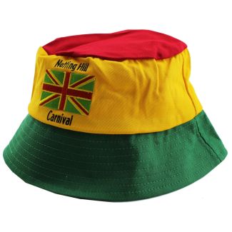 Adults Notting Hill Carnival Rasta Design Bucket Hat - Small