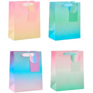 Ombre Iridescent Glitter Gift Bag - Assorted