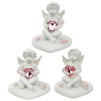 Wholesale Peace of Heaven Heart of the Rose Cherub Figurine 5cm 