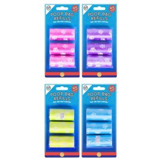 Pets Poop Bag Refiils - Assorted Colours 